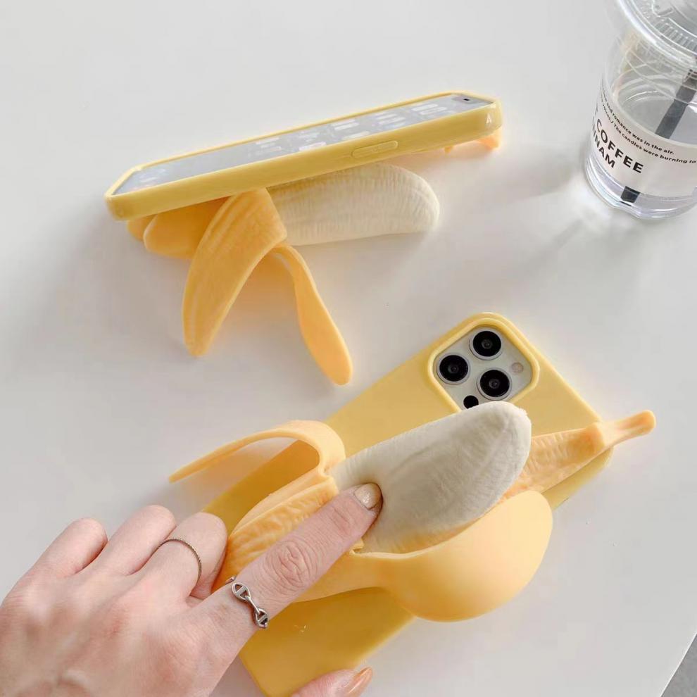 Cute Unique 3D Banana Soft Silicone iPhone Case 6Z13HPC214