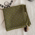 Polka Dot Paisley Print Tassel Neck Scarf MK2BK6W6HHS26
