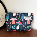 Vintage Mushroom Print Large Capacity Makeup Bag MK2BW6S10BOB66