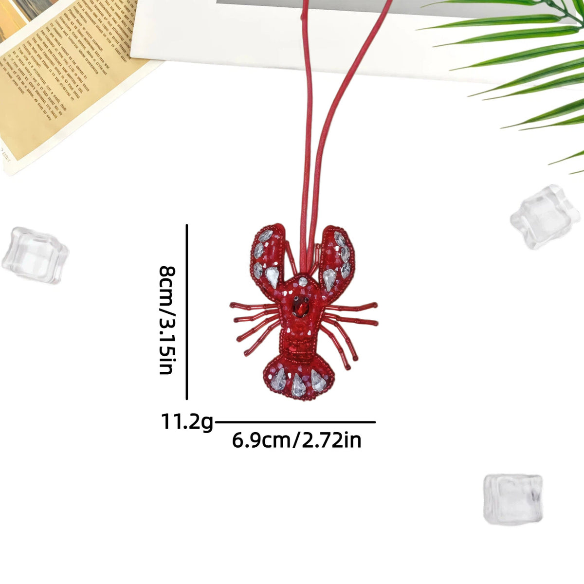 Beaded Sequin Lobster Keychain - DippedShop Wholesale - #4227