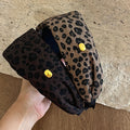 Vintage Leopard Print Soft Wide Headband 6W6HBD378