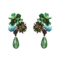 Resin Flower Teardrop Earrings - DippedShop Wholesale - #2867