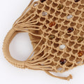 Vintage Hollow Hand Made Beaded Tassel Handbag 8CW6BBG515T