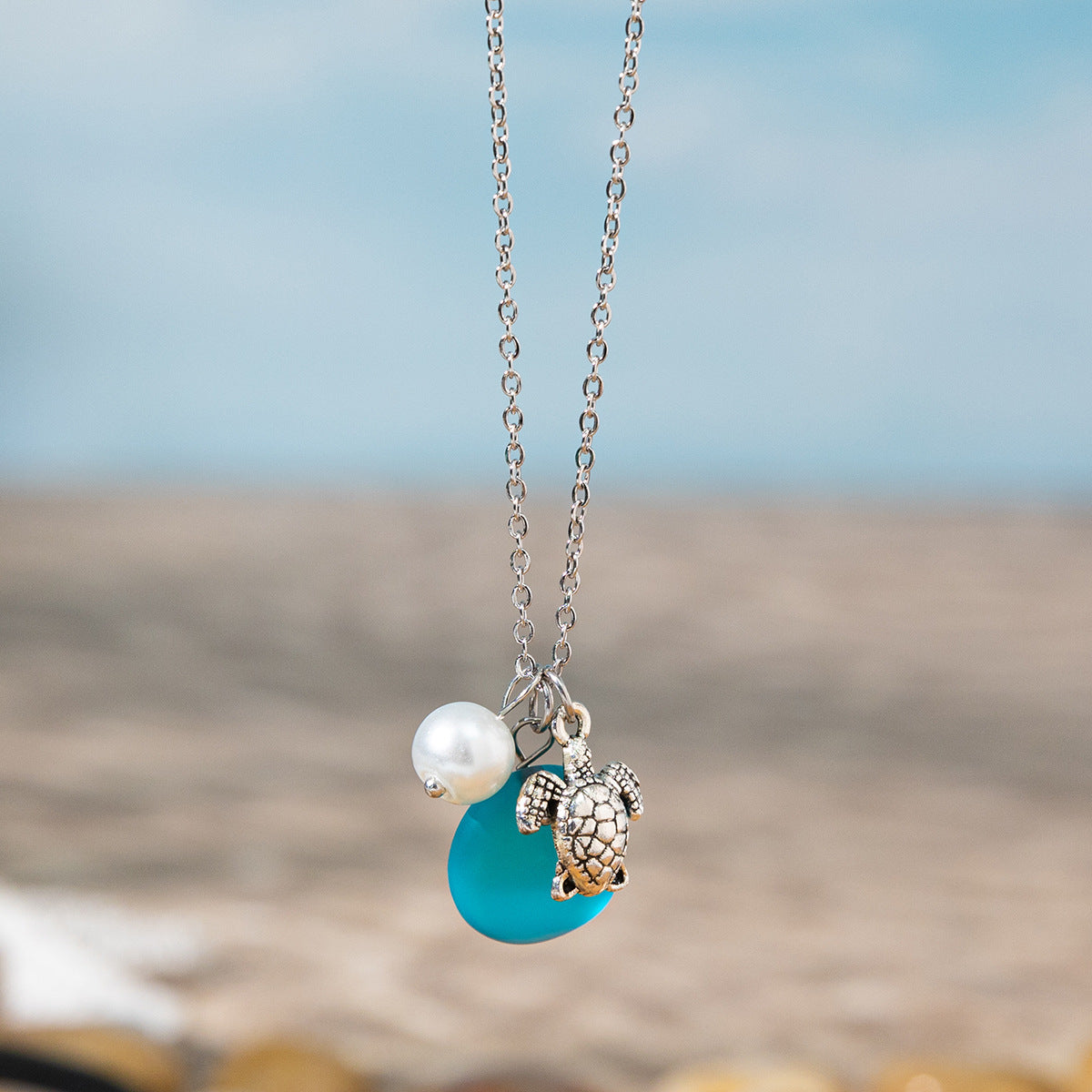 Ocean Pendant Beach Necklace - DippedShop Wholesale - #2931