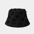 Fashion Distressed Frayed Heart  Versatile Bucket Hat 8BK6HAT182L