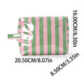 Fashion Color Block Striped Portable Makeup Bag MK2BW6S10BOB64