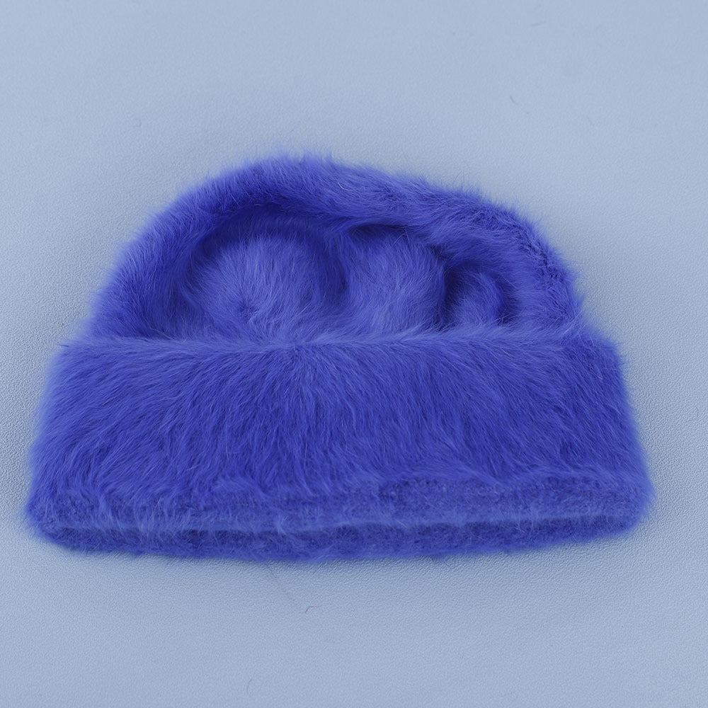 Cute Angora Soft Fuzzy Cuffed Knit Beanie 6W6HAT695