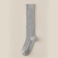 Simple Solid Color Ribbed Long Cotton Socks 6W8FSO890