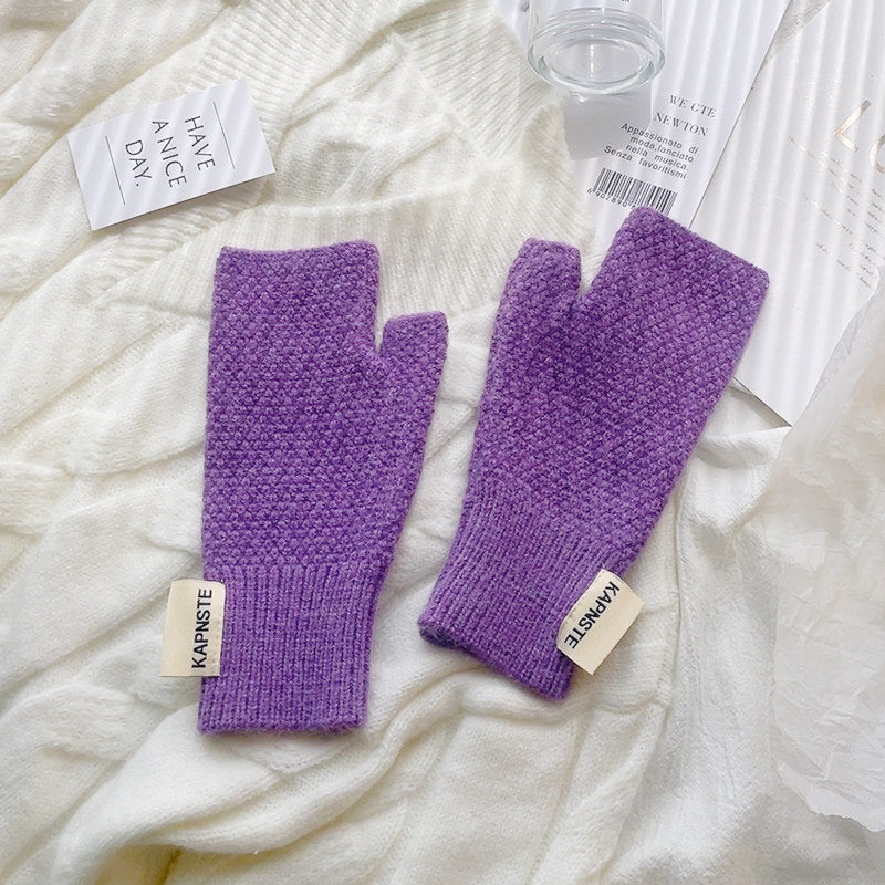 Thick Warm Fingerless Gloves - DippedShop Wholesale - #8211