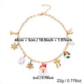 Christmas Santa Snowman Bell Charm Necklace 6W6JNC876