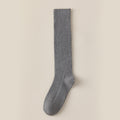 Simple Solid Color Ribbed Long Cotton Socks 6W8FSO890