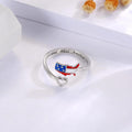 Trendy USA Map Pattern Open Ring 8ZA6JRG203T