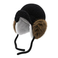 Fleece-Lined Earflap Knitted Beanie - DippedShop Wholesale - #6259