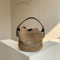 Straw Woven Hobo Bag - DippedShop Wholesale - #0195