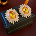 Vintage Sparkly Rhinestone Crystal Stud Earrings 6W6JER720