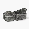 Fashion Floral Embossed Studded Leather Belt MK2LEEP6W6JBT37
