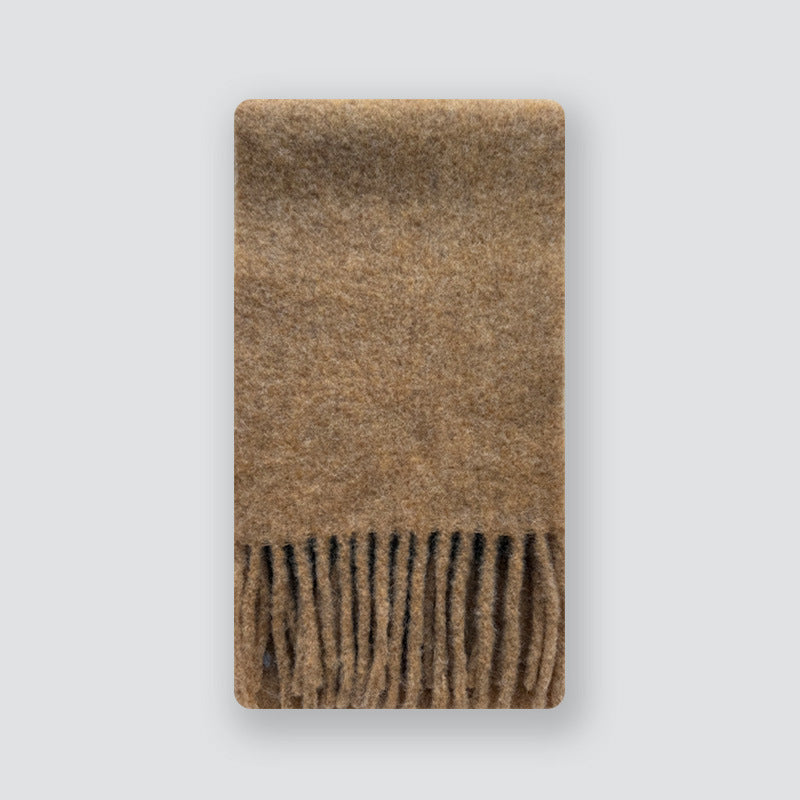 Warm Solid Color Wool Blend Knit Scarf 6W6NSW256