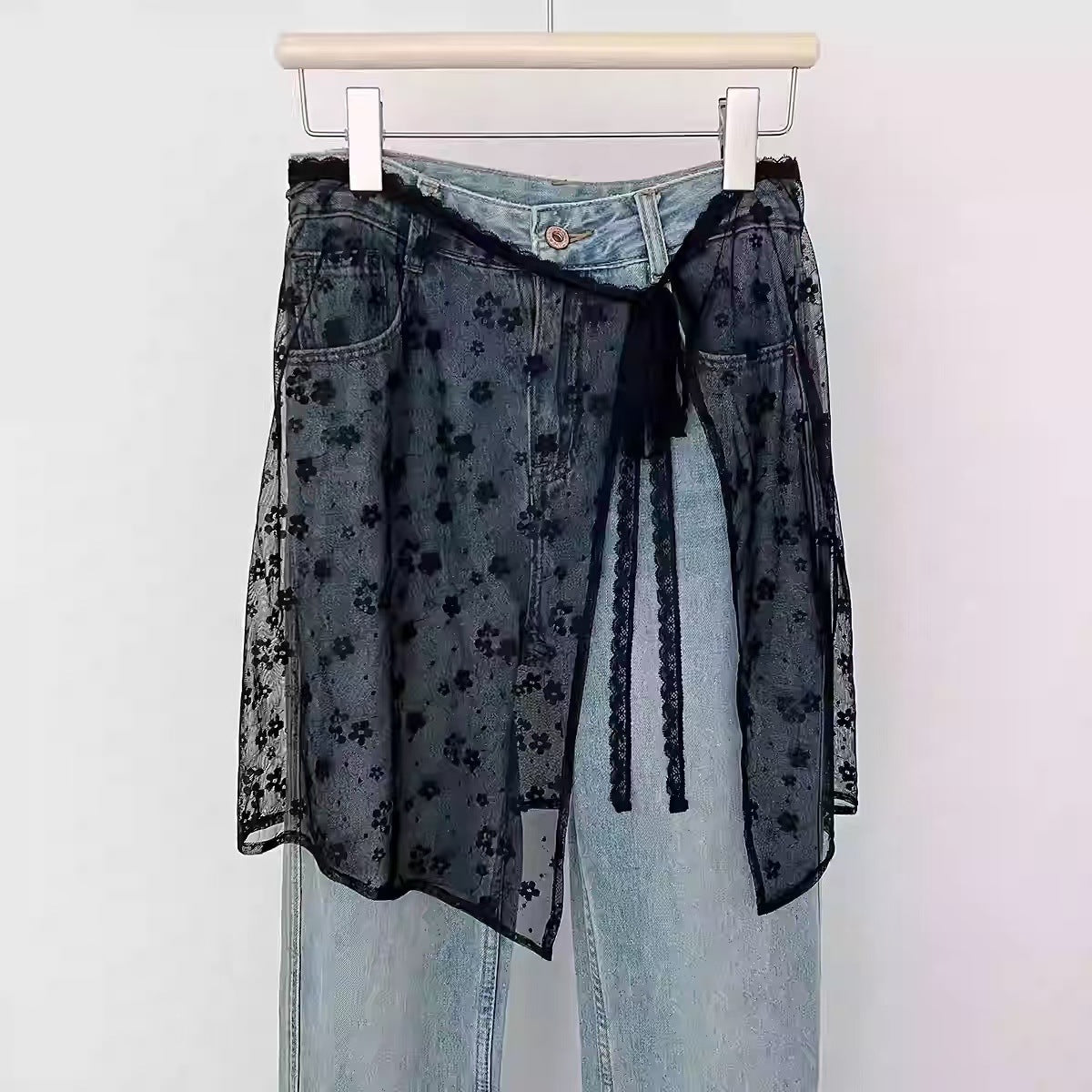 Lace Tie Side Wrap Skirt - DippedShop Wholesale - #4851