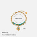 Fresh Double-Layer Beaded Chain Bracelet 6W6JBR521