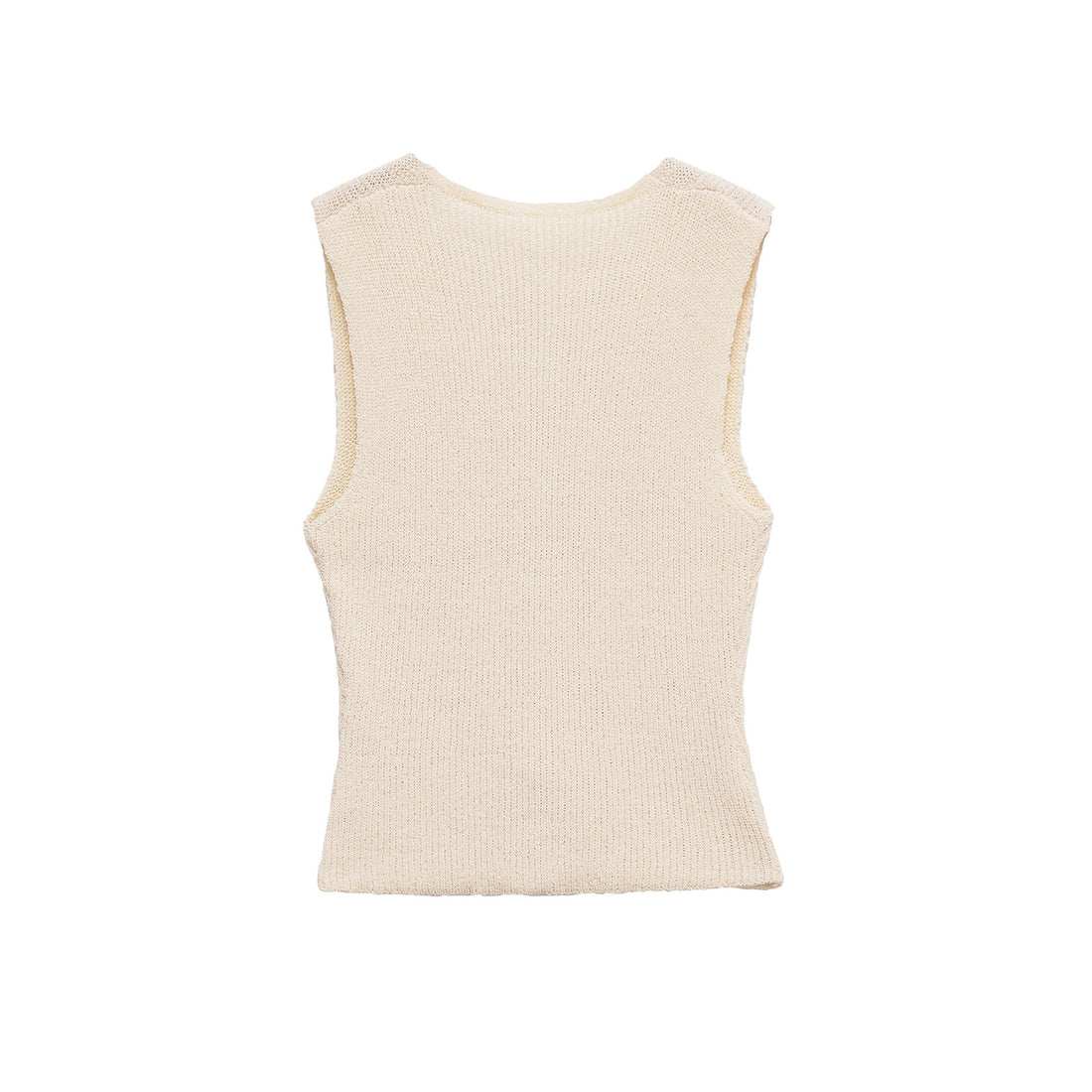 Button Down Sleeveless V-Neck Knit Top DP25E914