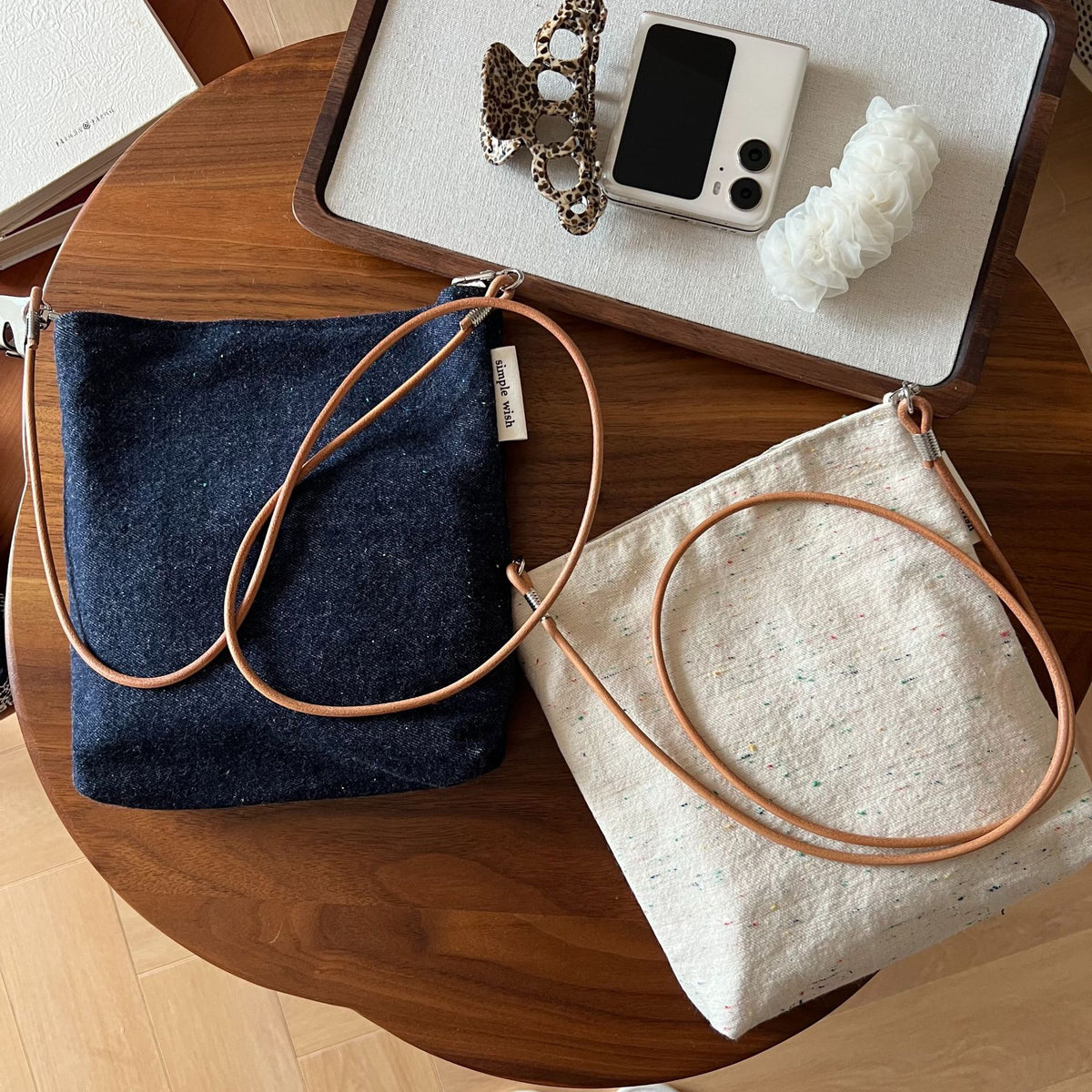 Minimalist Elephant Embroidery Crossbody Phone - DippedShop Wholesale - #5683