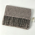 Plaid Fringe Scarf - DippedShop Wholesale - #2531