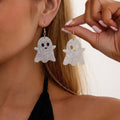 Cute Ghost Halloween Skeleton Dangle Earrings 6W6JER553