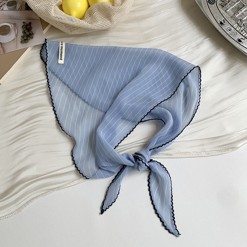 Polka Dot Striped Breatheable Triangle Head Scarf MK2BW6W6NSI13