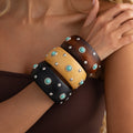 Punk Style Studded Wooden Wide - DippedShop Wholesale - #6275
