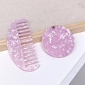 Mini Half-Moon Marble Acetate Hair Combs MK2PPM6CT5CB43