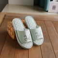 Striped Bow Embroidered Slippers - DippedShop Wholesale - #4067