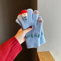 Cute Cartoon Thicken Plush Warm Knit Gloves 6W6GLO109