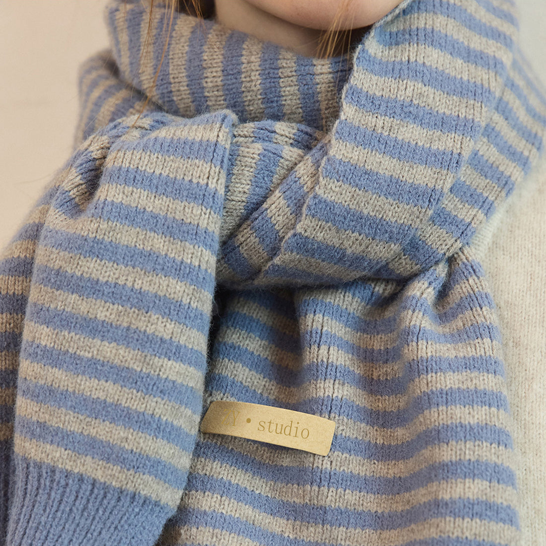 Striped Color Block Knit Scarf - DippedShop Wholesale - #2787