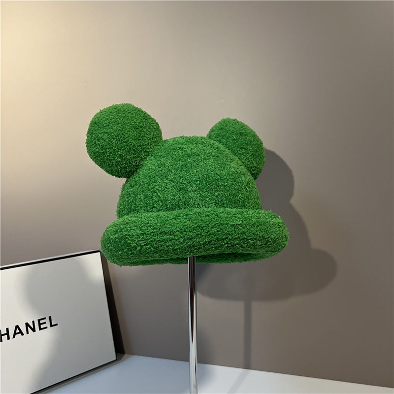 Cute Bear Ears Plush Bucket Hat 6W6HAT714