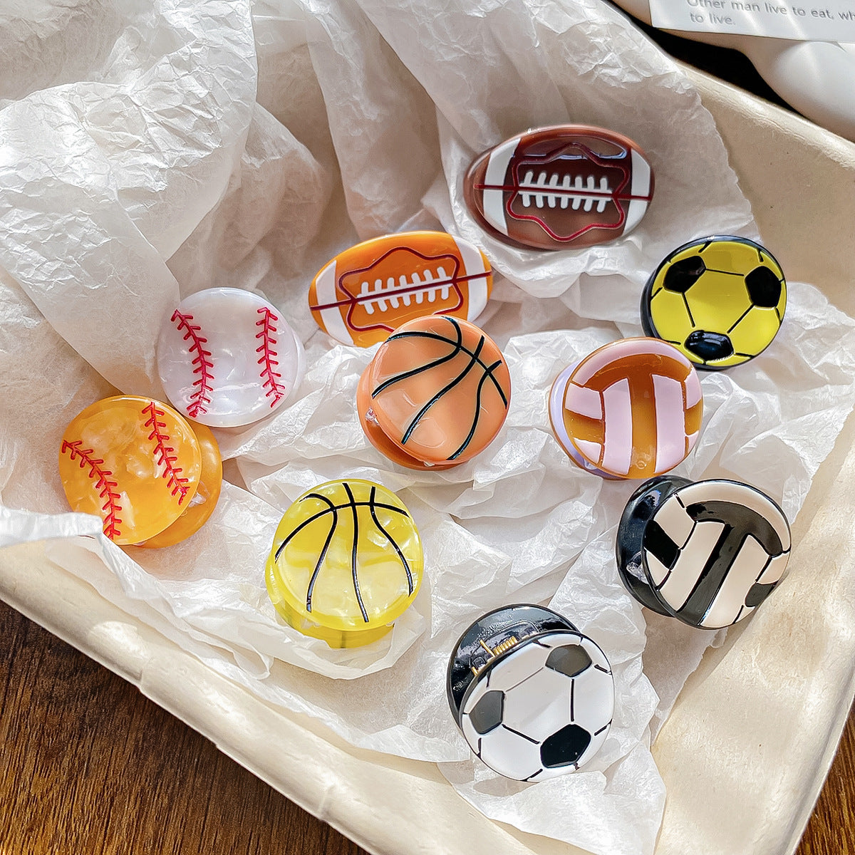 Mini Sports Ball Hair Clip - DippedShop Wholesale - #1331