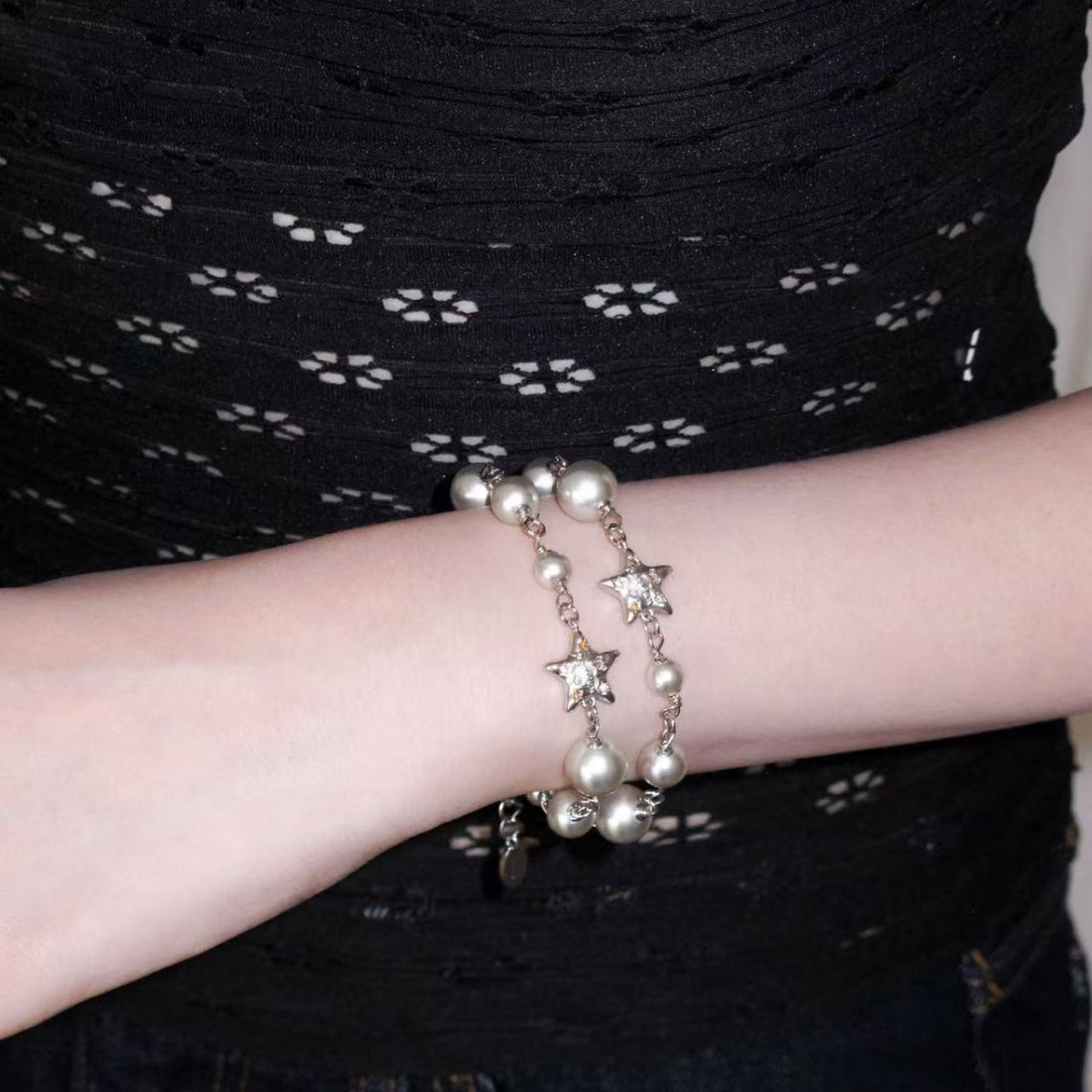 Double Layered Star Charm Bracelet - DippedShop Wholesale - #4963