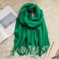 Solid Color Fringe Scarf - DippedShop Wholesale - #8115