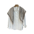Boho-Style Geometric Print Waist Belt Silk Scarf MK2BLW6W6NSI50