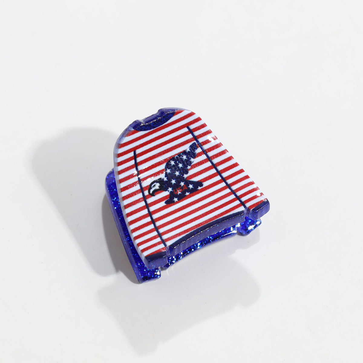 Stylish USA Flag Love Shape Nonslip Hair Clip 8AS6HCP58T