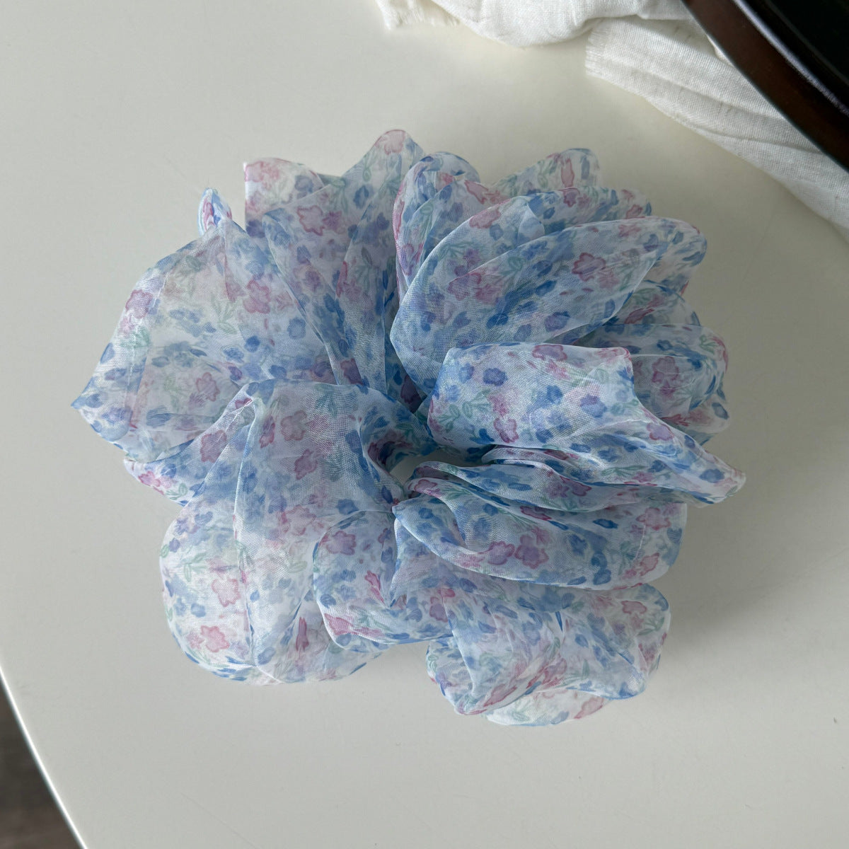 Retro Leopard Print Organza Ruffled Scrunchies 6W6HSR488