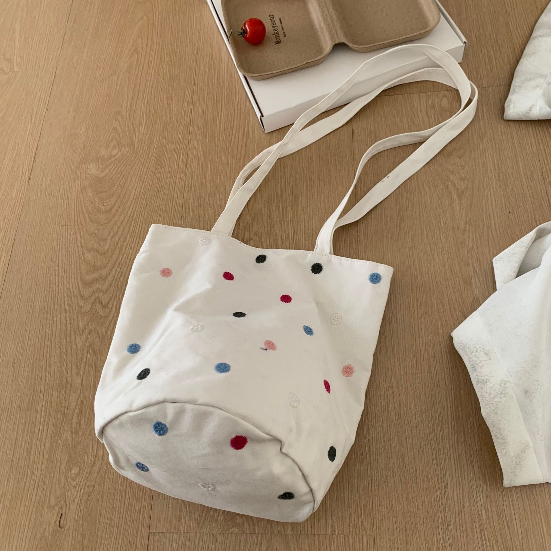 Chic Color Block Polka Dots Embroideries Shoulder Bags 6W10BBG1323