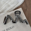 Simple Wave Metal Geometric Large Hair Claw MK2MBEP6W6HCP364