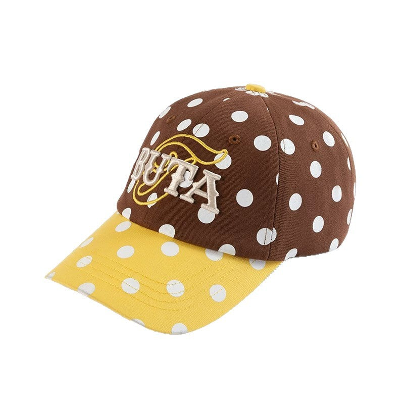 Embroidered Polka Dot Baseball Cap - DippedShop Wholesale - #0227