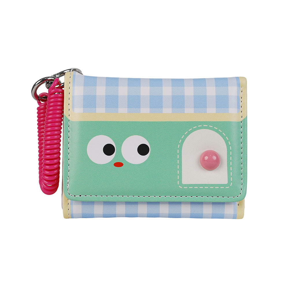 Cute Catroon Print Trifold Portable Card Wallet 6S10BWB90