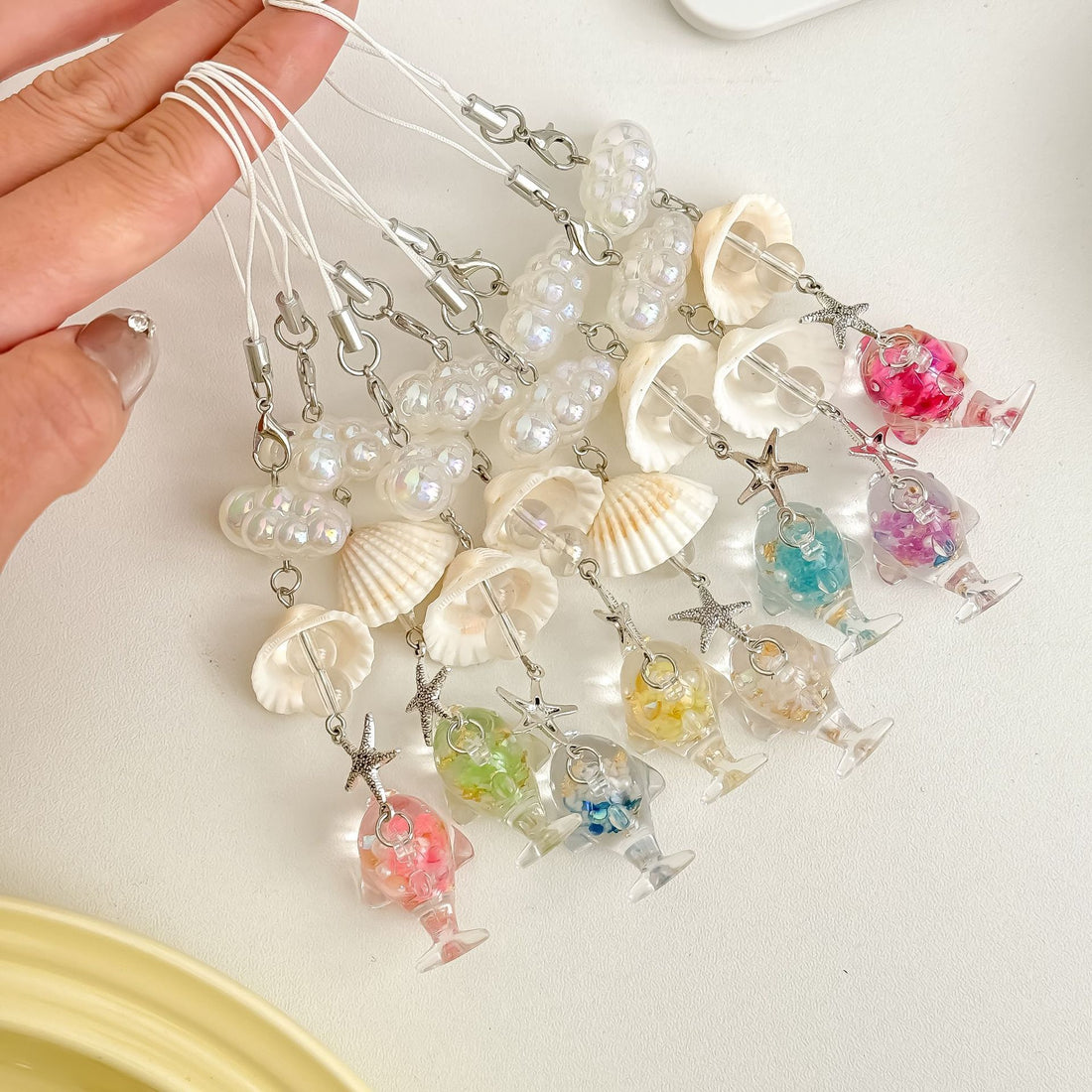 Luminous Transparent Whale Keychain Bag Charm DP25C915