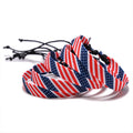 Stylish Hand Woven USA Flag Pattern Adjustable Bracelet 8ZA6JBR137T