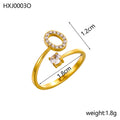 Simple Gold Plated Rhinestone - DippedShop Wholesale - #8323