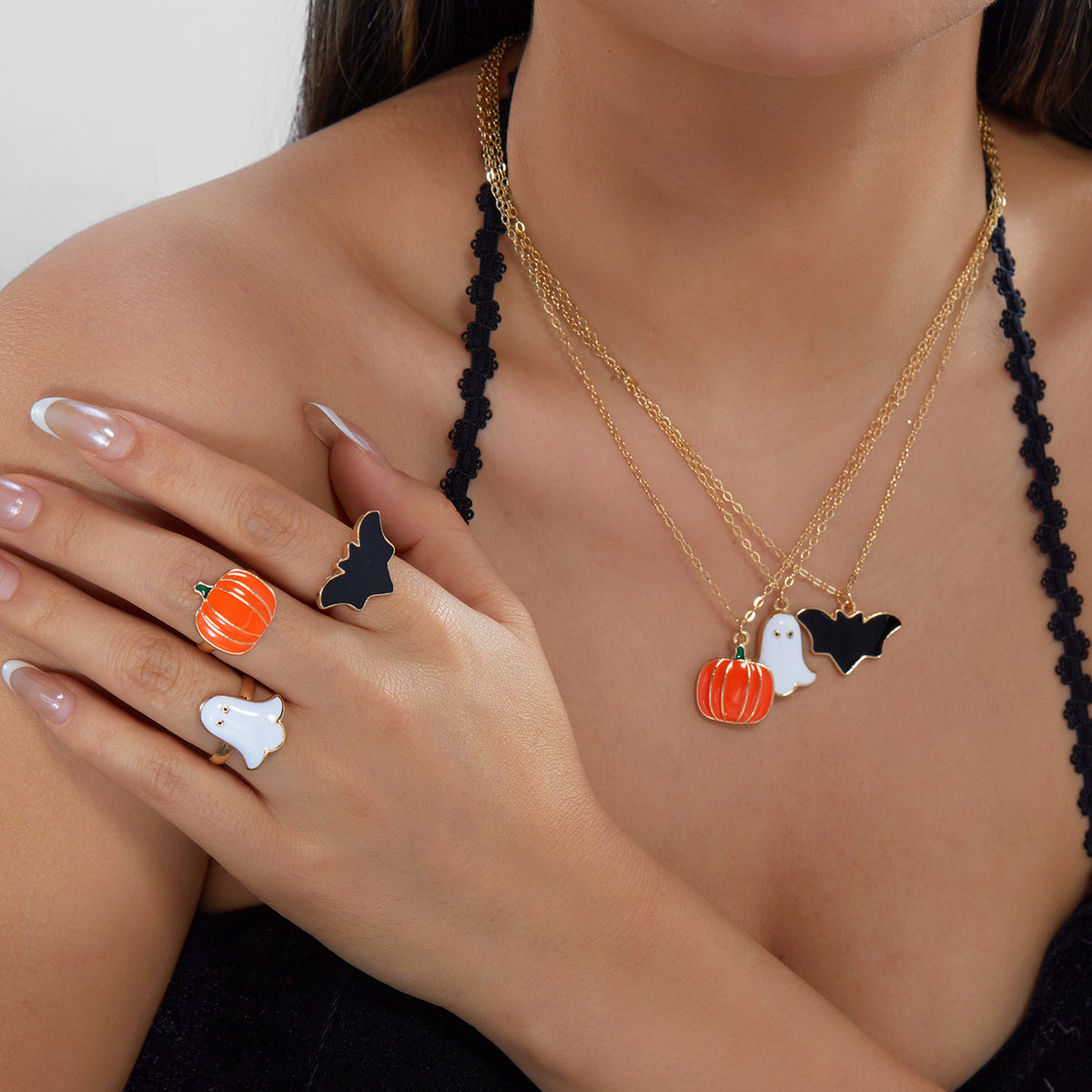 Halloween Pendant Necklace - DippedShop Wholesale - #3715