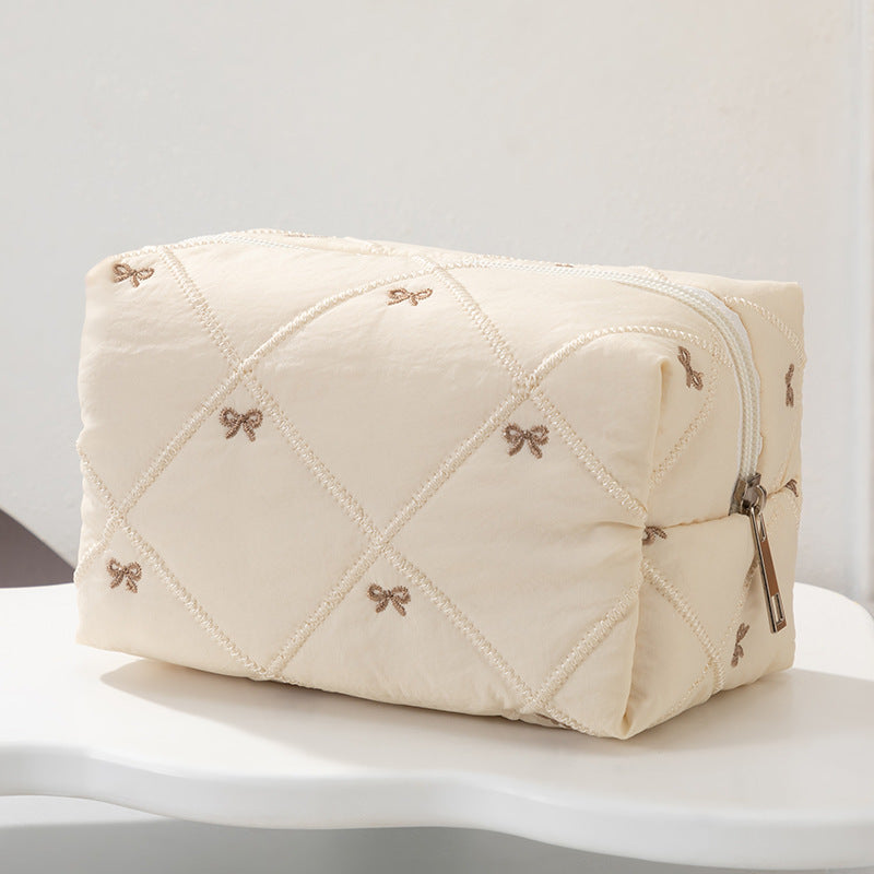 Sweet Bowknot Embroidery Quilt Shell - DippedShop Wholesale - #1443