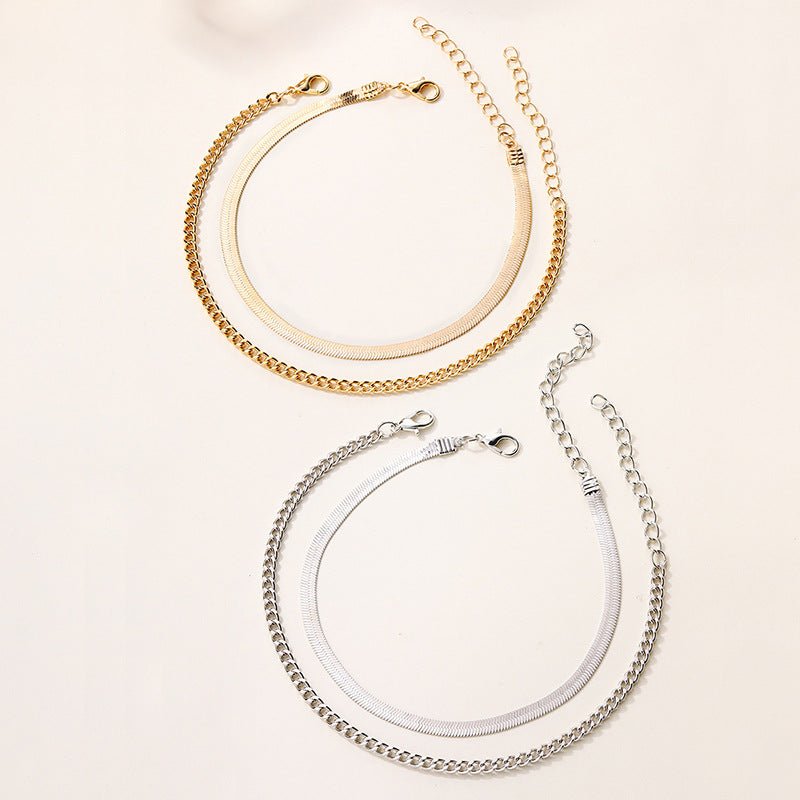 Minimalist Gold Plated Double - DippedShop Wholesale - #0499